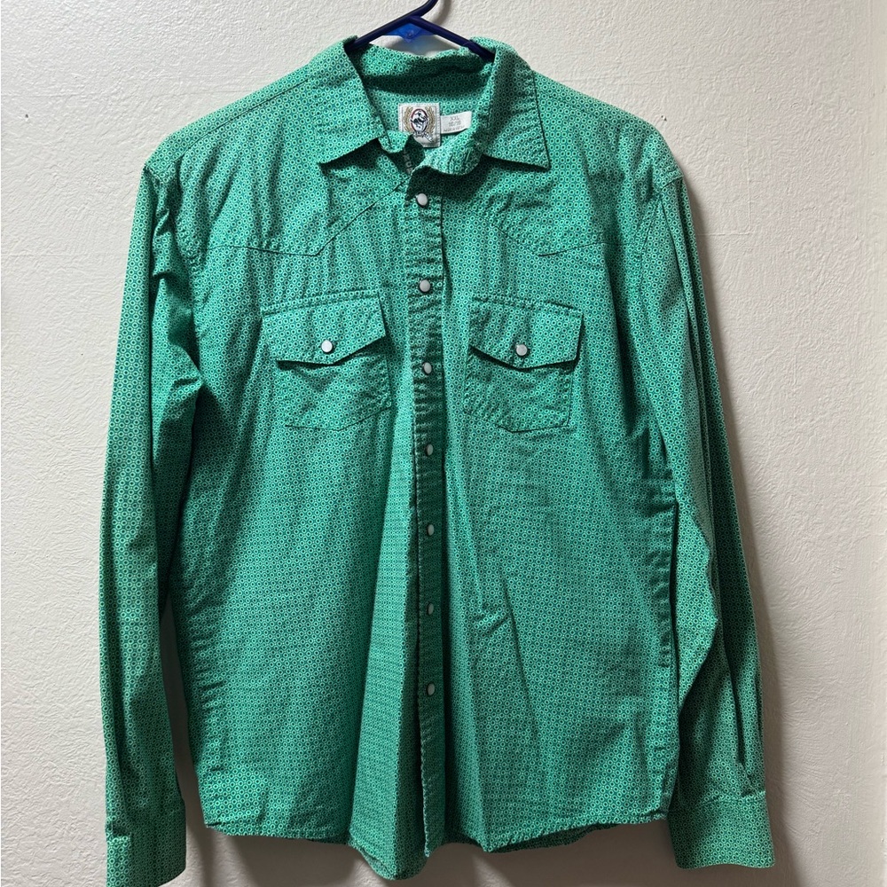 Kids Cinch Geometric Green Shirt